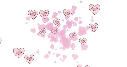 Floating Pink Heart Icons for Valentine's Day Romance - Download Free Stock Images Pikwizard.com