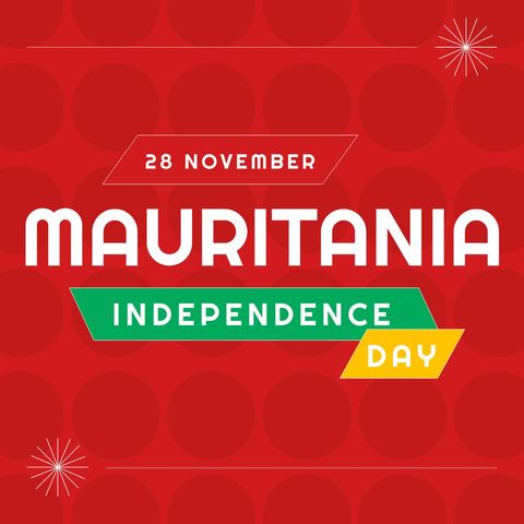Mauritania independence day celebration poster with vibrant colors