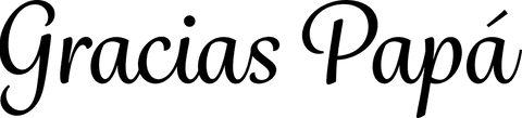 Gracias Papa Text with Transparent Background
