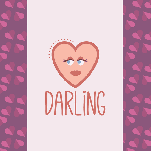 Heart Illustration with Darling Text on Transparent Background - Download Free Stock Videos Pikwizard.com
