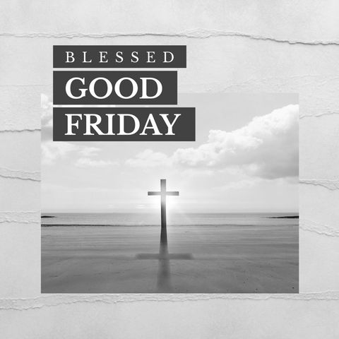 good friday cross on beach with inspirational text - Download Free Stock Templates Pikwizard.com