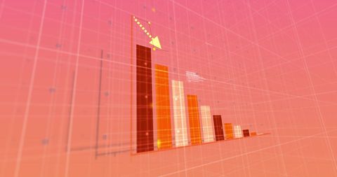 Digital Graph Data Analysis on Abstract Pink Background - Download Free Stock Images Pikwizard.com