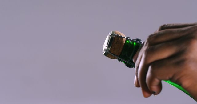 Man opening champagne bottle during christmas time 4k - Download Free Stock Photos Pikwizard.com