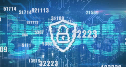 Digital Security and Data Processing Animation