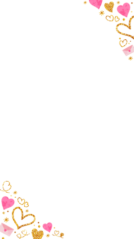 transparent romantic border with glittery gold hearts and pink icons - Download Free Stock Videos Pikwizard.com