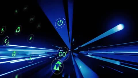 Abstract Digital Art Visualizing Sustainable Energy Dynamics