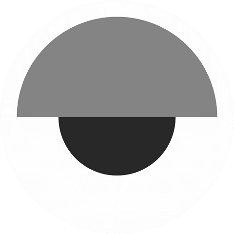 Abstract Eye Design with Two-Tone Semicircles on Transparent Background - Download Free Stock Videos Pikwizard.com