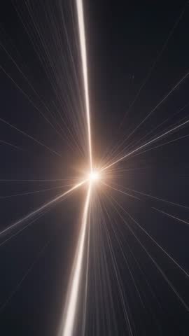Warp Jump Core Emitting Radial Light Streaks Through Deep Space Vertical Cinematic Footage