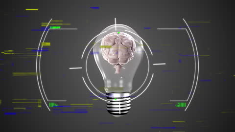 Innovative Technology and Human Brain Connection Concept