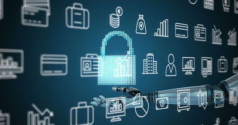 Robotic Arm Securing Digital Financial Technology