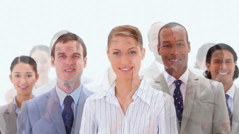 Diverse Group of Professionals in Business Attire