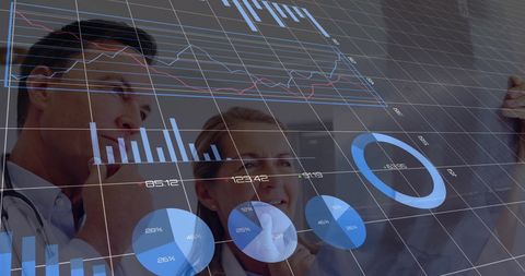 Diverse Doctors Analyzing Global Healthcare Data Infographics - Download Free Stock Images Pikwizard.com