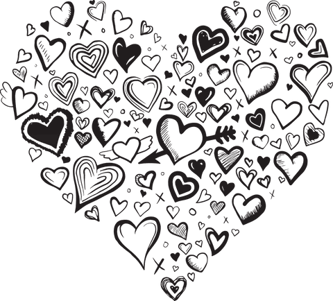 Transparent Black Heart Illustration with Love Elements - Download Free Stock Videos Pikwizard.com
