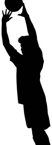 Silhouette of Male Football Player Transparent Background Sports Icon