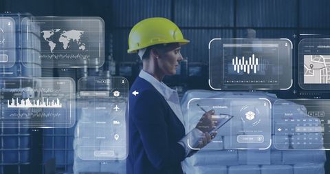 Digital Transformation in Warehouse Logistics with Data Analytics - Download Free Stock Images Pikwizard.com