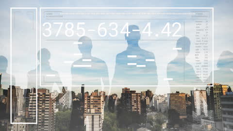 Futuristic Data Processing Over Urban Skyline