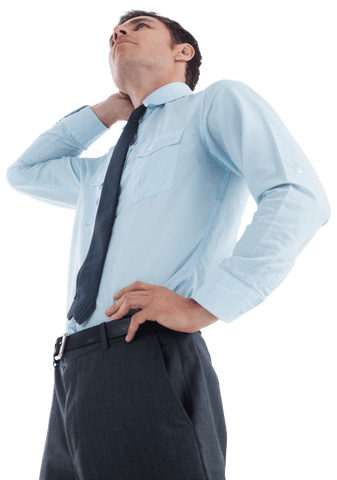 Transparent isolated businessman thinking reflective pose