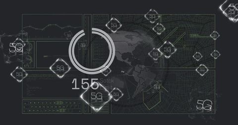 Advanced 5g network operations dashboard with digital display