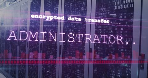 Encrypted Data Transfer in Modern Server Room - Download Free Stock Images Pikwizard.com
