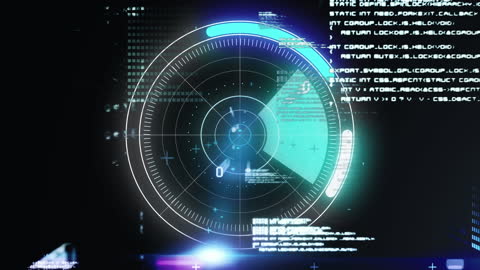 Futuristic Neon Data Processing Interface Animation