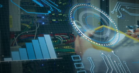 Innovative Digital Interface with Animated Networking and Data Analysis