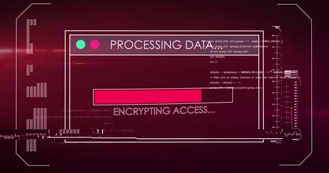 Data Processing Interface with Encryption Techniques - Download Free Stock Images Pikwizard.com