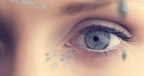Digital Interface Concepts with Human Eye and Holographic Displays - Download Free Stock Images Pikwizard.com