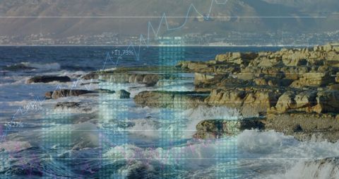 Nature and Statistical Data Overlapping on Coastal Scene