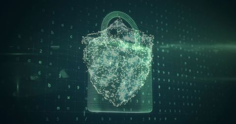 Digital Security Encryption with Cloud and Shield Lock - Download Free Stock Images Pikwizard.com