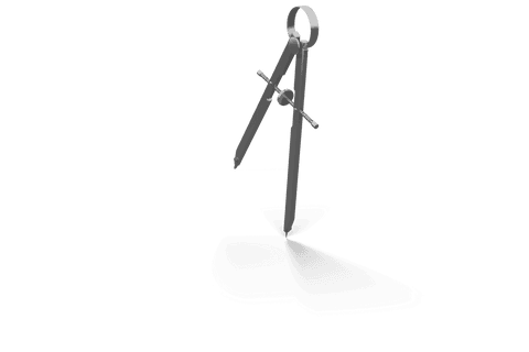 transparent classic metal drawing compass on white background - Download Free Stock Videos Pikwizard.com