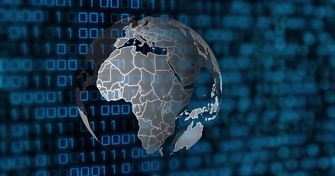 Global Network Technology and Binary Data Integration - Download Free Stock Images Pikwizard.com