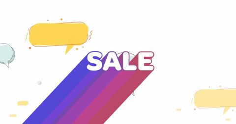 Colorful Sale Announcement with Speech Bubbles - Download Free Stock Images Pikwizard.com