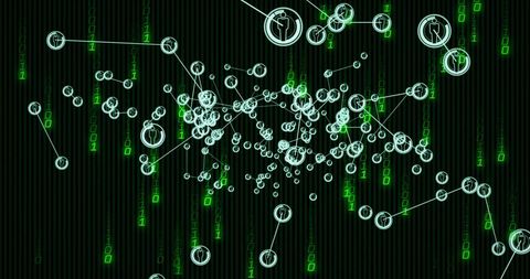 Digital Network Connection with Data and Icons - Download Free Stock Images Pikwizard.com