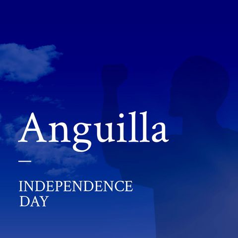 Anguilla Independence Day Silhouette with Raised Hand - Download Free Stock Templates Pikwizard.com