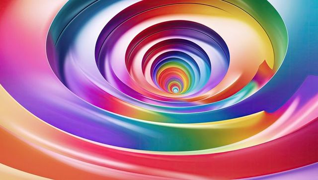 Psychedelic Multicolored Spiral Vortex Abstraction