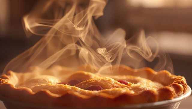 Freshly Baked Fruit Pie with Warm Golden Crust
