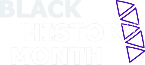 Transparent black history month design with geometric elements