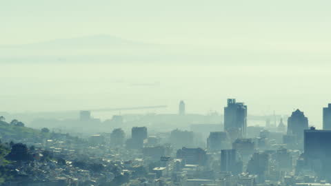 Dreamy Urban Horizons with Ethereal Hues