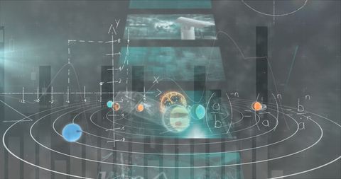 Abstract Digital Sphere with Data and Mathematical Elements - Download Free Stock Images Pikwizard.com