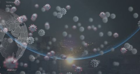 Virus Cells Over Earth Representing Global Pandemic Impact - Download Free Stock Images Pikwizard.com
