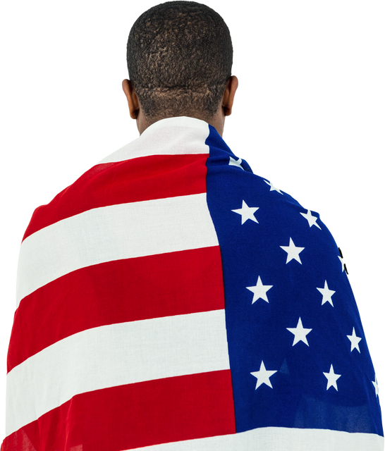 Athlete Draped with Transparent American Flag - Download Free Stock Videos Pikwizard.com