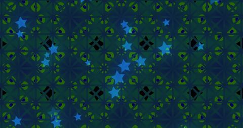 Kaleidoscopic Blue Stars on Vibrant Moving Background - Download Free Stock Images Pikwizard.com