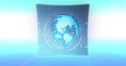 Global Digital Interface with Rotating Virtual Globe