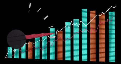 data processing over car panel with graph lines and charts - Download Free Stock Images Pikwizard.com