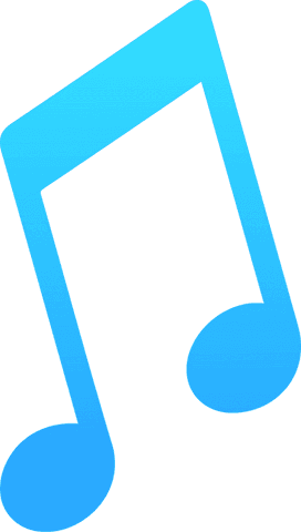 gradient blue music note icon on transparent background flat design - Download Free Stock Videos Pikwizard.com