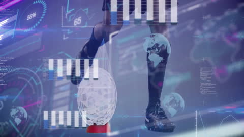 Dynamic Data Animation Featuring DNA and Business Motifs