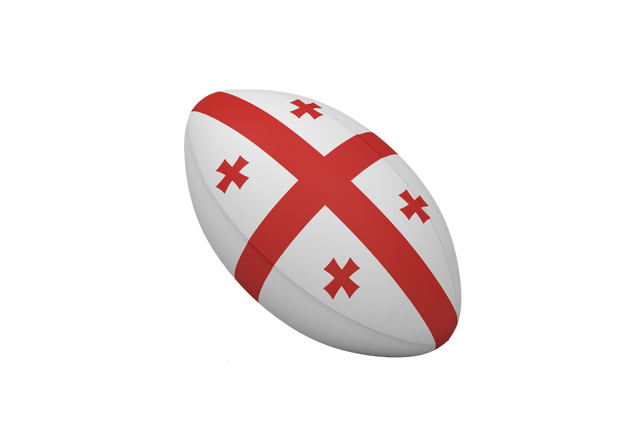 Rugby Ball Featuring Georgian Flag on Transparent Background - Download Free Stock Videos Pikwizard.com