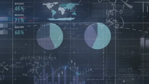 Digital Data Processing Concept with Analytics and Graphs