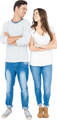 Transparent Smiling Couple Crossing Arms Together - Download Free Stock Videos Pikwizard.com