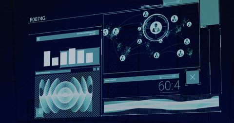 Futuristic Data Interface with Network and Analytics